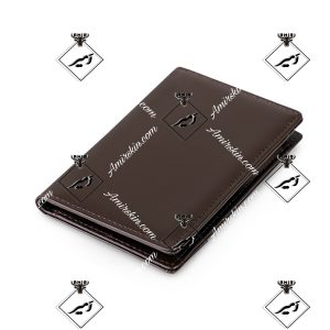 کیف پول چرم قهوه ای بزرگ