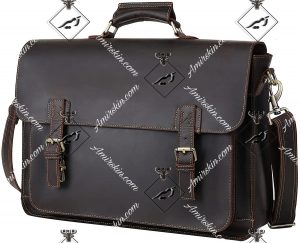 کیف چرم اداری مردانه بزرگ تیره