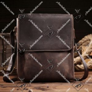 کیف چرم اداری متوسط قهوه ای رنگ