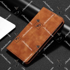 کیف پول چرم بزرگ قهوه ای