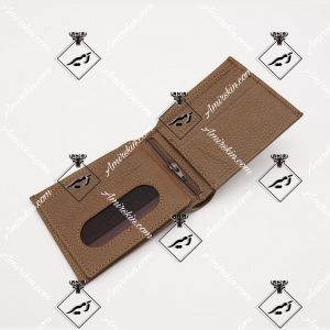 کیف پول چرم باز قهوه ای رنگ