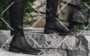 نیم بوت رسمی چرم مات مشکی