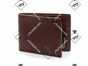 کیف پول چرم قهوه ای