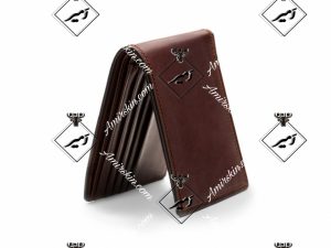کیف پول چرم کوچک قهوه ای