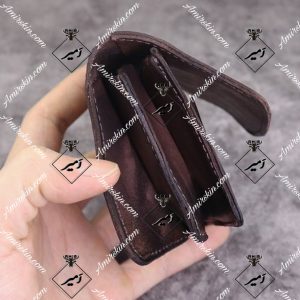 کیف پول چرم قهوه ای