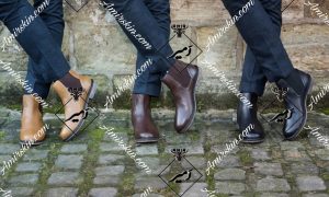 بوت چرم گاوی در سه رنگ مختلف