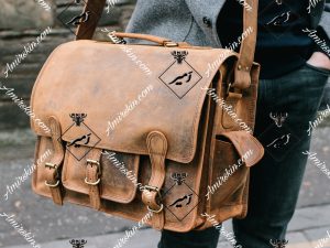 کیف چرم اداری لپتاپ قهوه ای