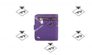 کیف پول چرم بنفش