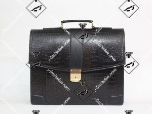 ظاهر کیف چرم اداری کروکودیل