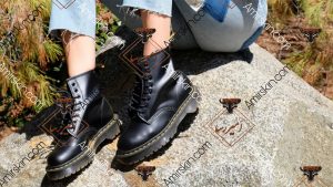 بوت چرم کوتاه مشکی