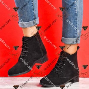 بوت چرم زنانه مشکی