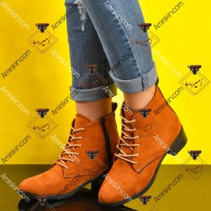 بوت قهوه ای چرم