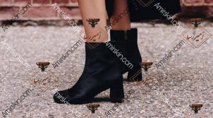 بوت چرم پاشنه دار