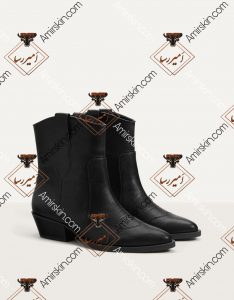 بوت چرم سیاه