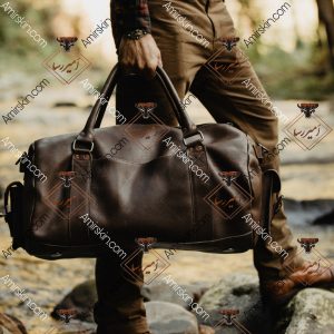 کیف چرم قهوه ای 