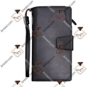 کیف پول چرم سیاه 