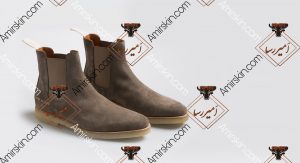 بوت چرم طوسی