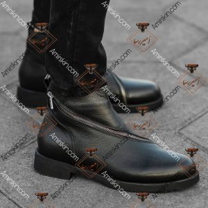 بوت چرم مردانه زیپ دار