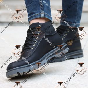 بوت چرم با پاشنه پنج سانت