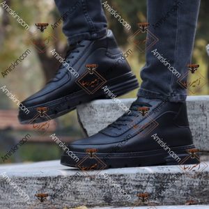 نیم بوت مشکی چرمی