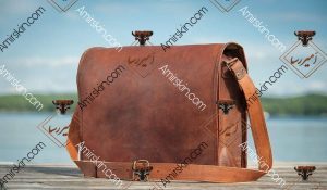 کیف چرم قهوه ای