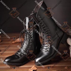 بوت چرم مشکی