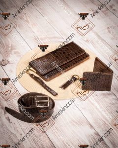 کیف پول چرم قهوه ای