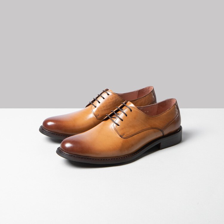 کفش چرم مجلسی اعلا عسلی