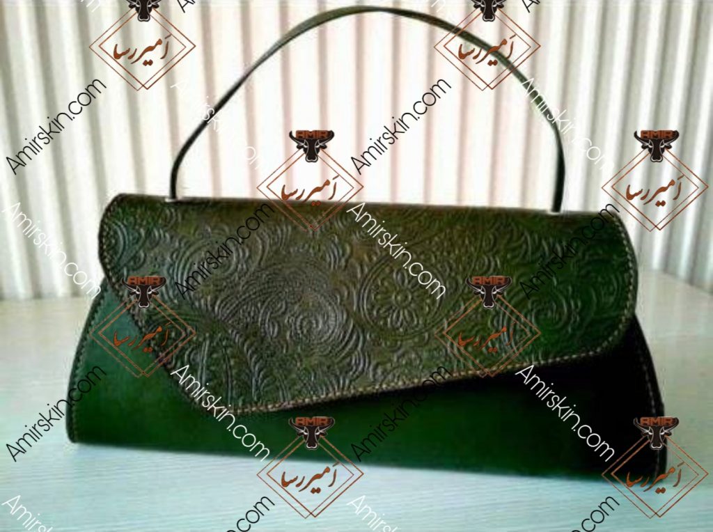کیف چرم زنانه سبز 
