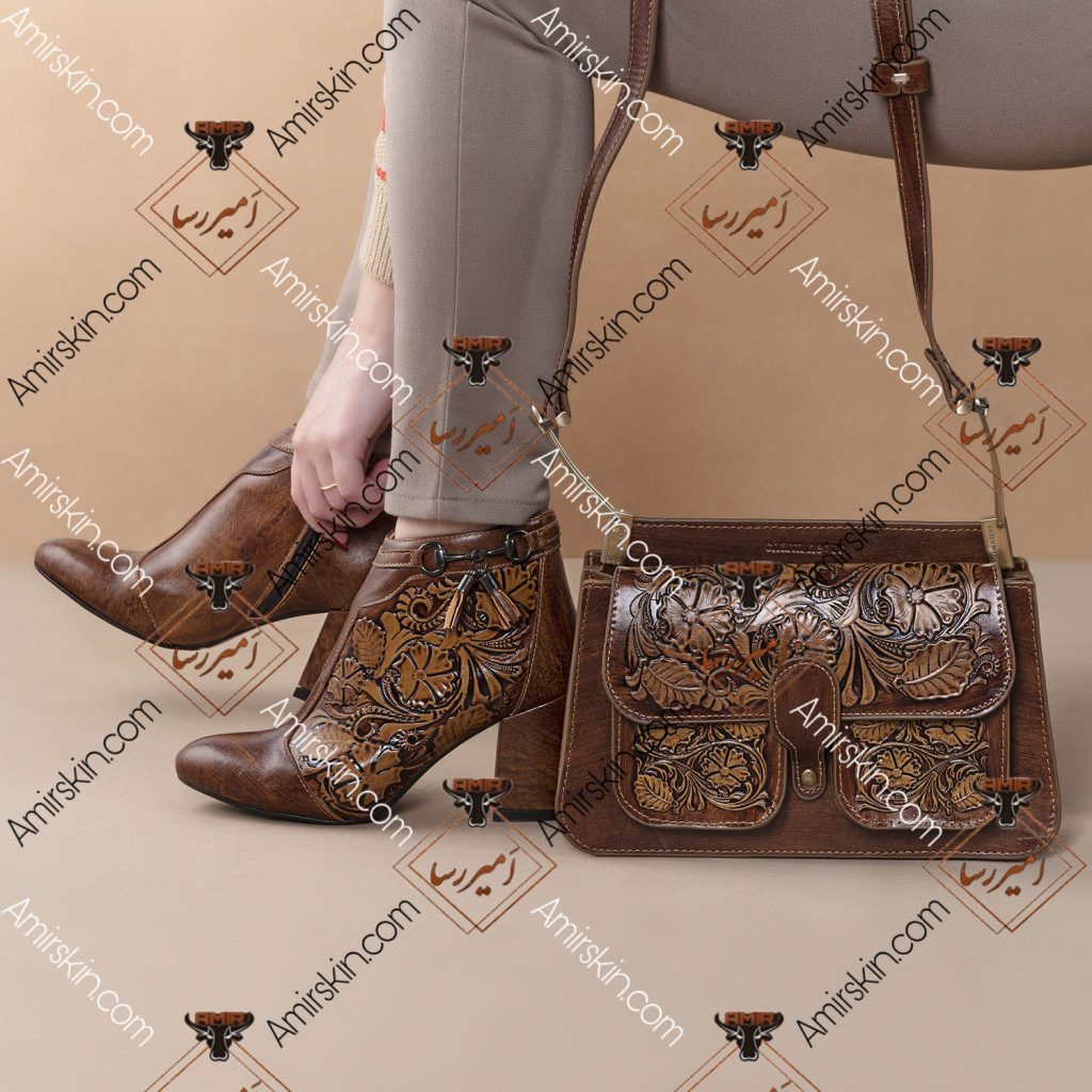 ست کیف و کفش چرم 