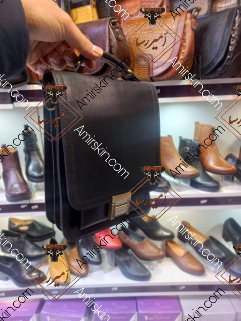 کیف چرم سیاه 